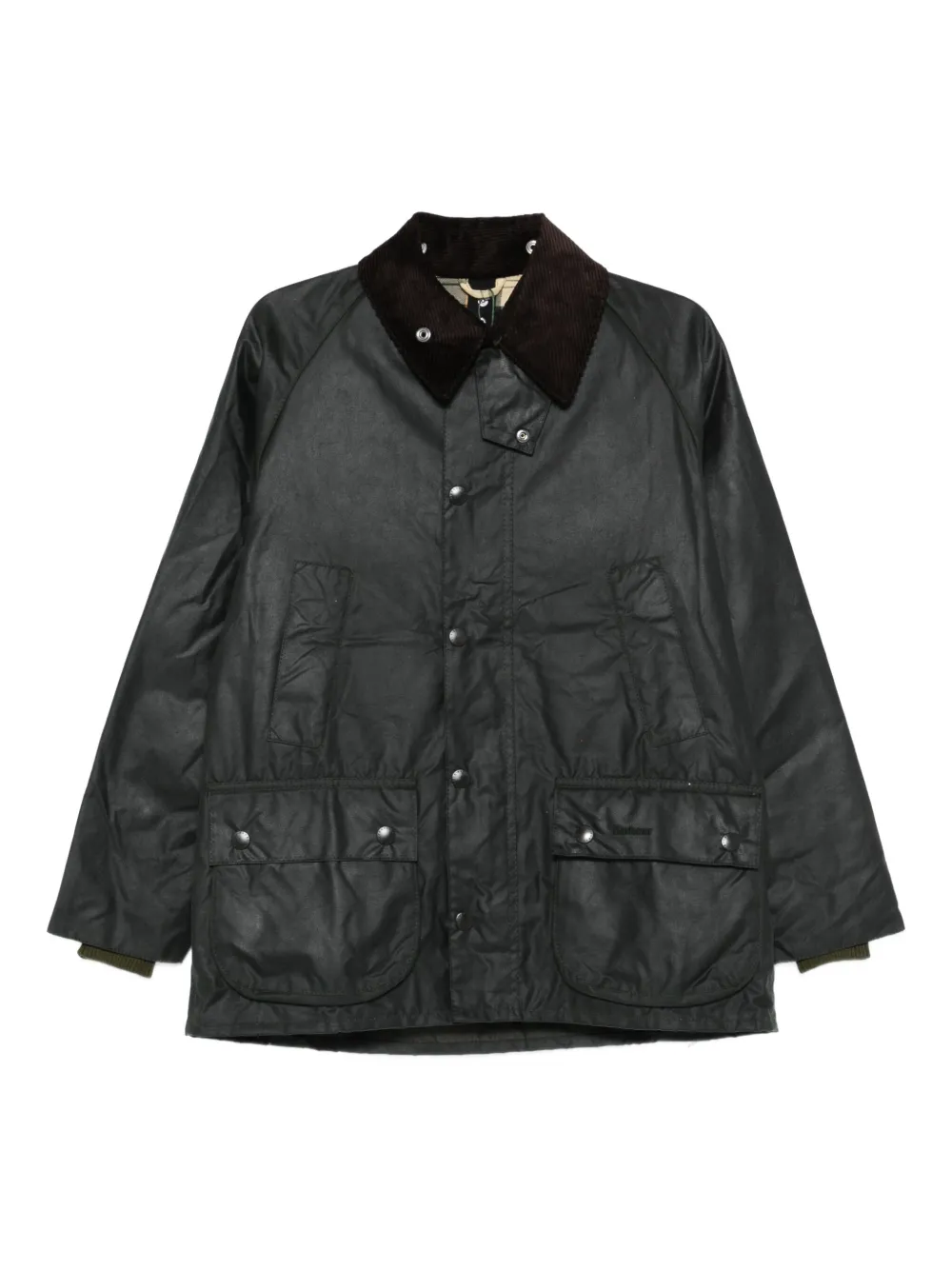 Barbour corduroy-collar cotton-waxed jacket | Brown | Image 1