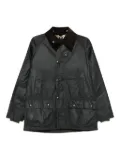 Barbour corduroy-collar cotton-waxed jacket - Brown