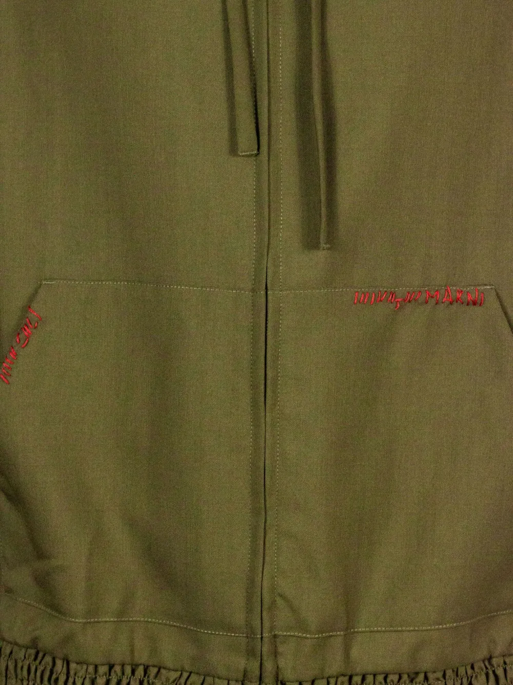 Marni Zip-up Hoodie In Green