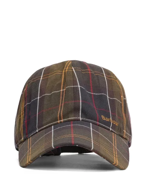 Barbour tartan baseball cap