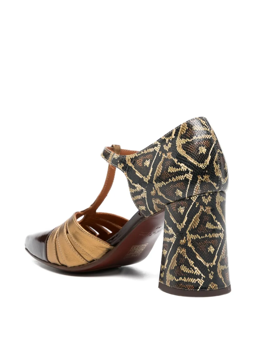 Chie Mihara 70mm Leather Heeled Mules In Brown