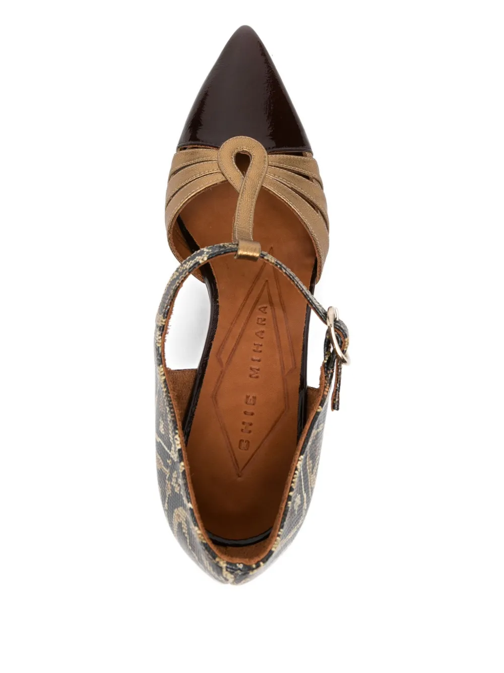 Chie Mihara 70mm Leather Heeled Mules In Brown