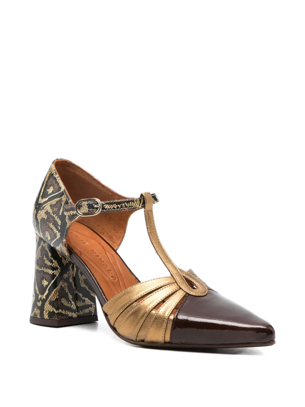 Chie Mihara 70mm Leather Heeled Mules In Brown