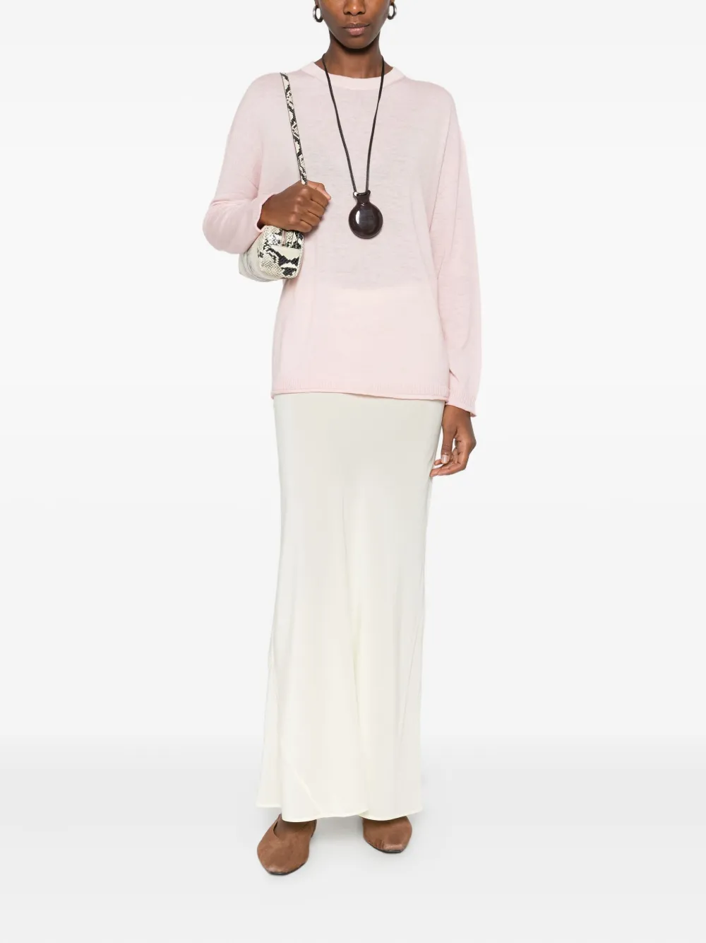 120% Lino round-neck long-sleeve sweater | Knitted Sweaters | Image 2