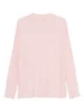 120% Lino round-neck long-sleeve sweater - Pink