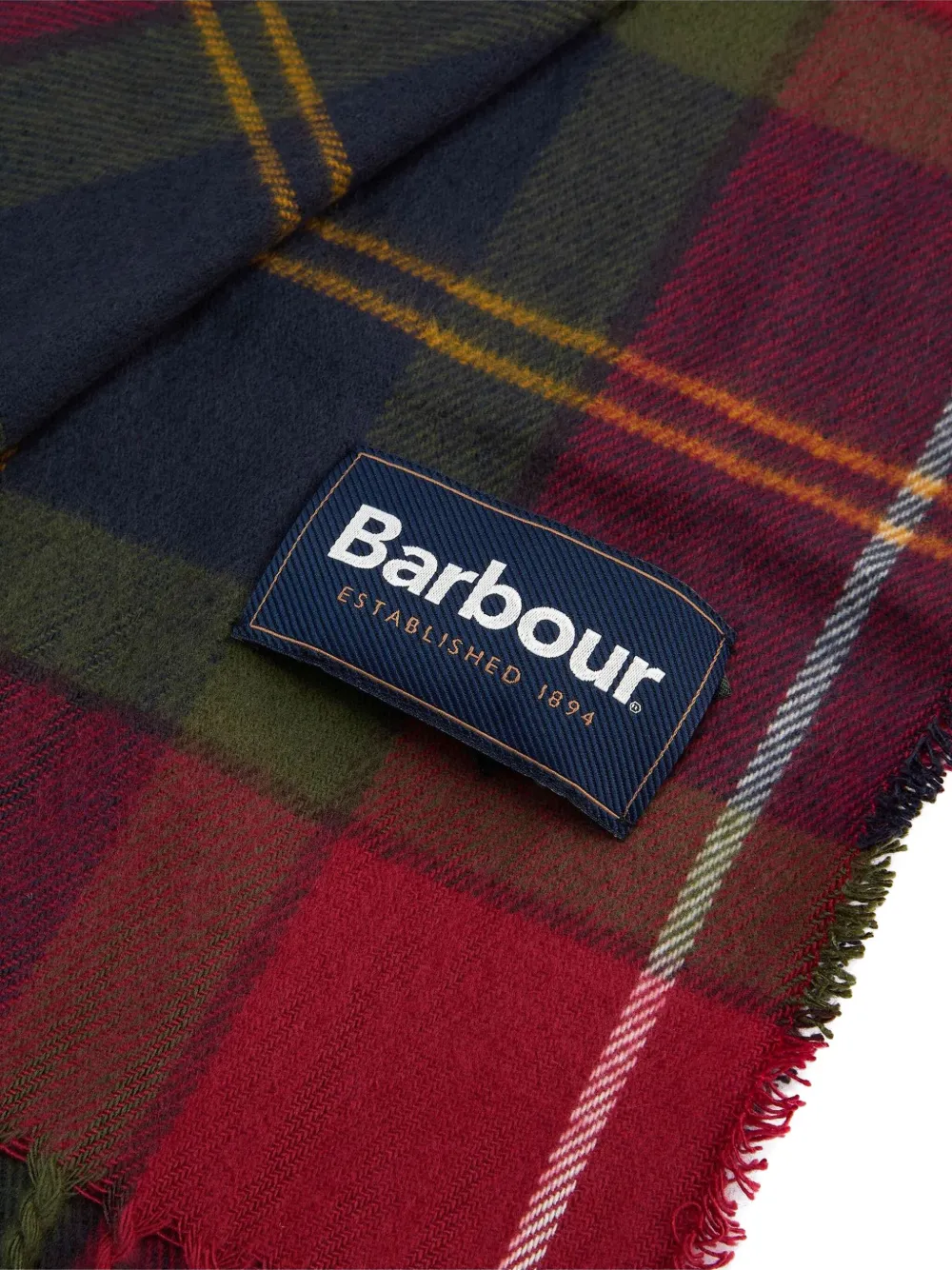 Barbour Tartan Scarf (set Of Two) In Red