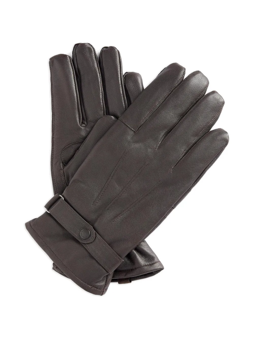 Barbour leather gloves - Marrone