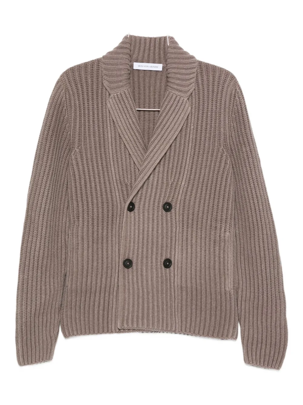 Iris Von Arnim Ribbed Double-breasted Cashmere Cardigan In Multi