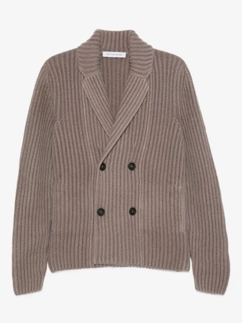 Iris Von Arnim ribbed double-breasted cashmere cardigan