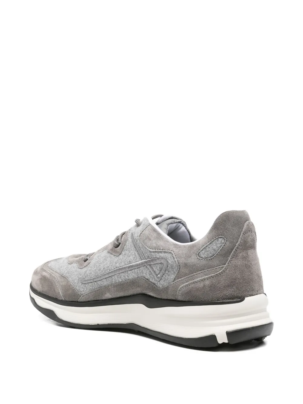 Herno Sneakers met suède vlakken Grijs
