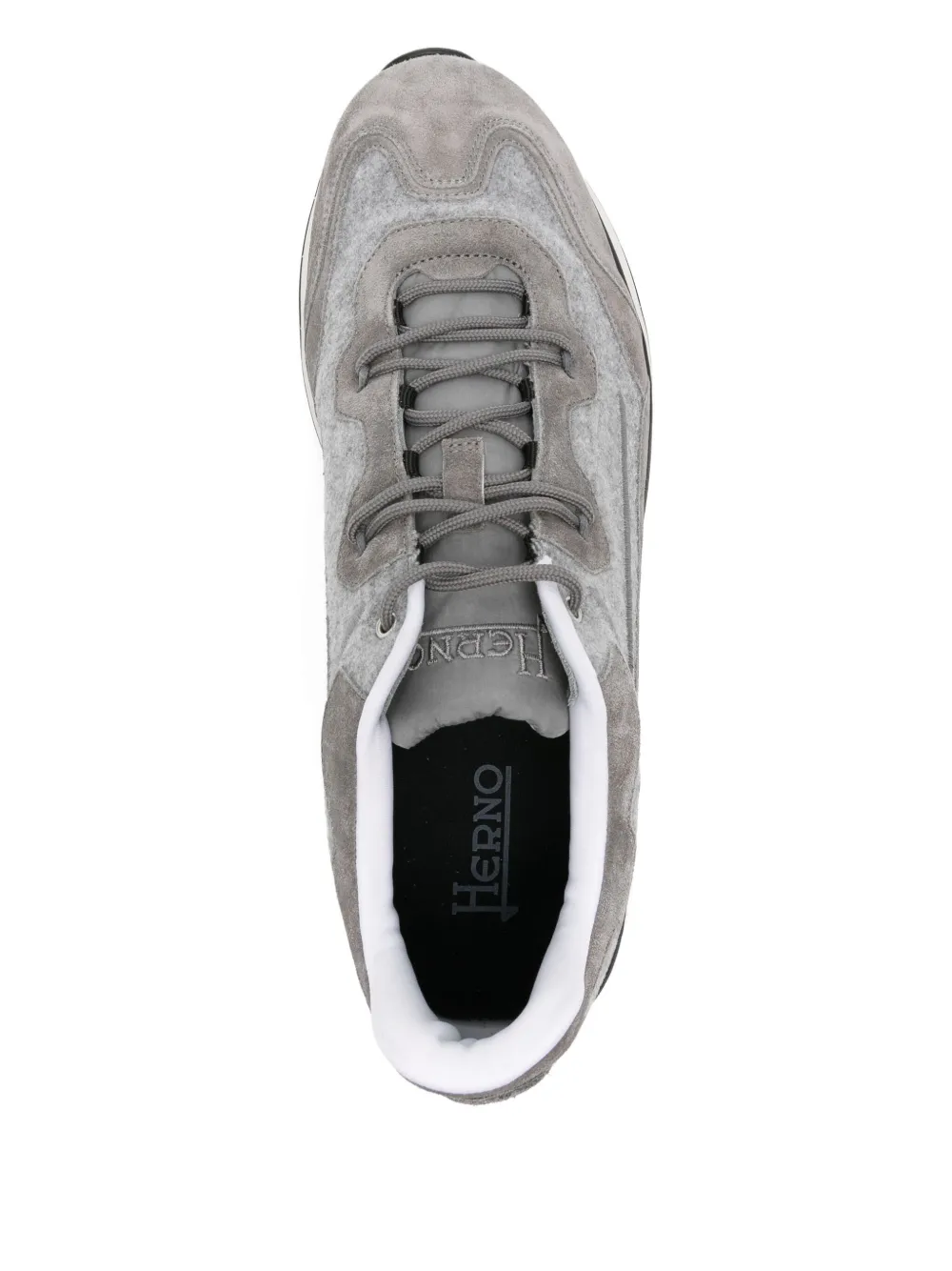 Herno Sneakers met suède vlakken Grijs