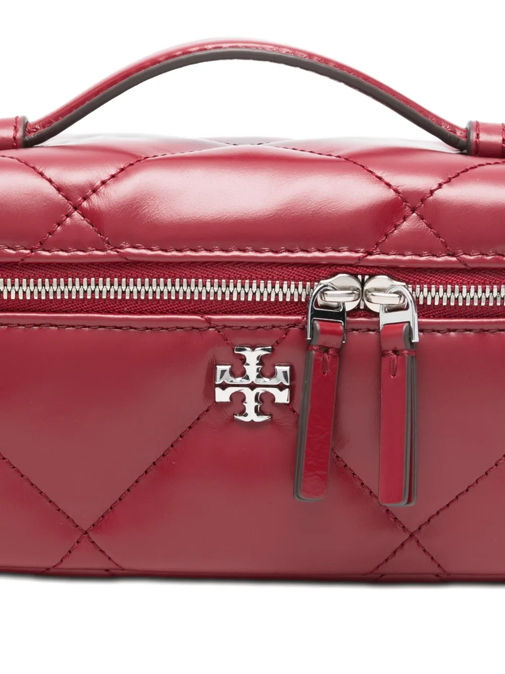 Tory Burch Kira Quilted-pattern Tote Bag In Red