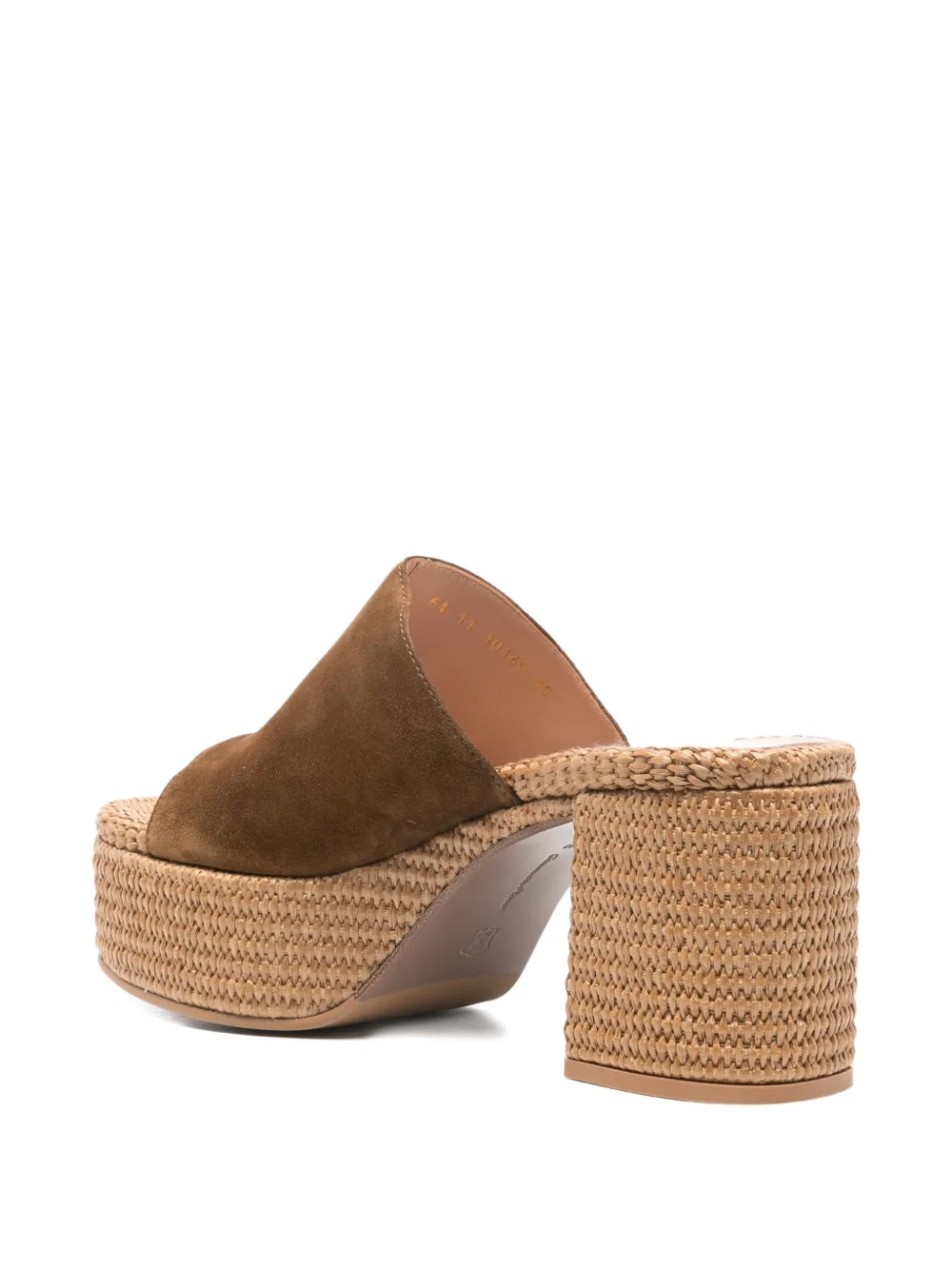 Gianvito Rossi Platform Suede Mule Sandals In Brown