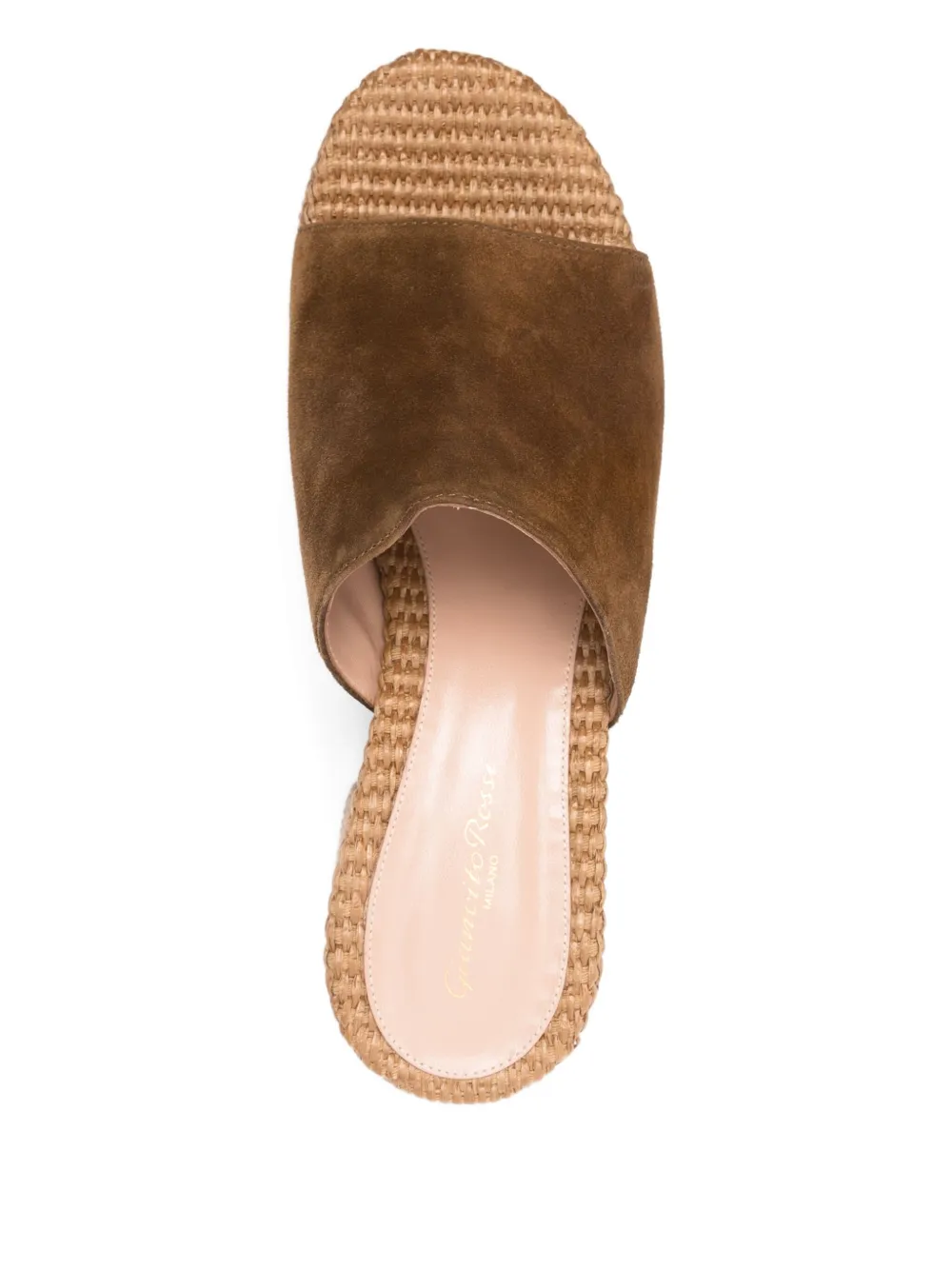 Gianvito Rossi Platform Suede Mule Sandals In Brown