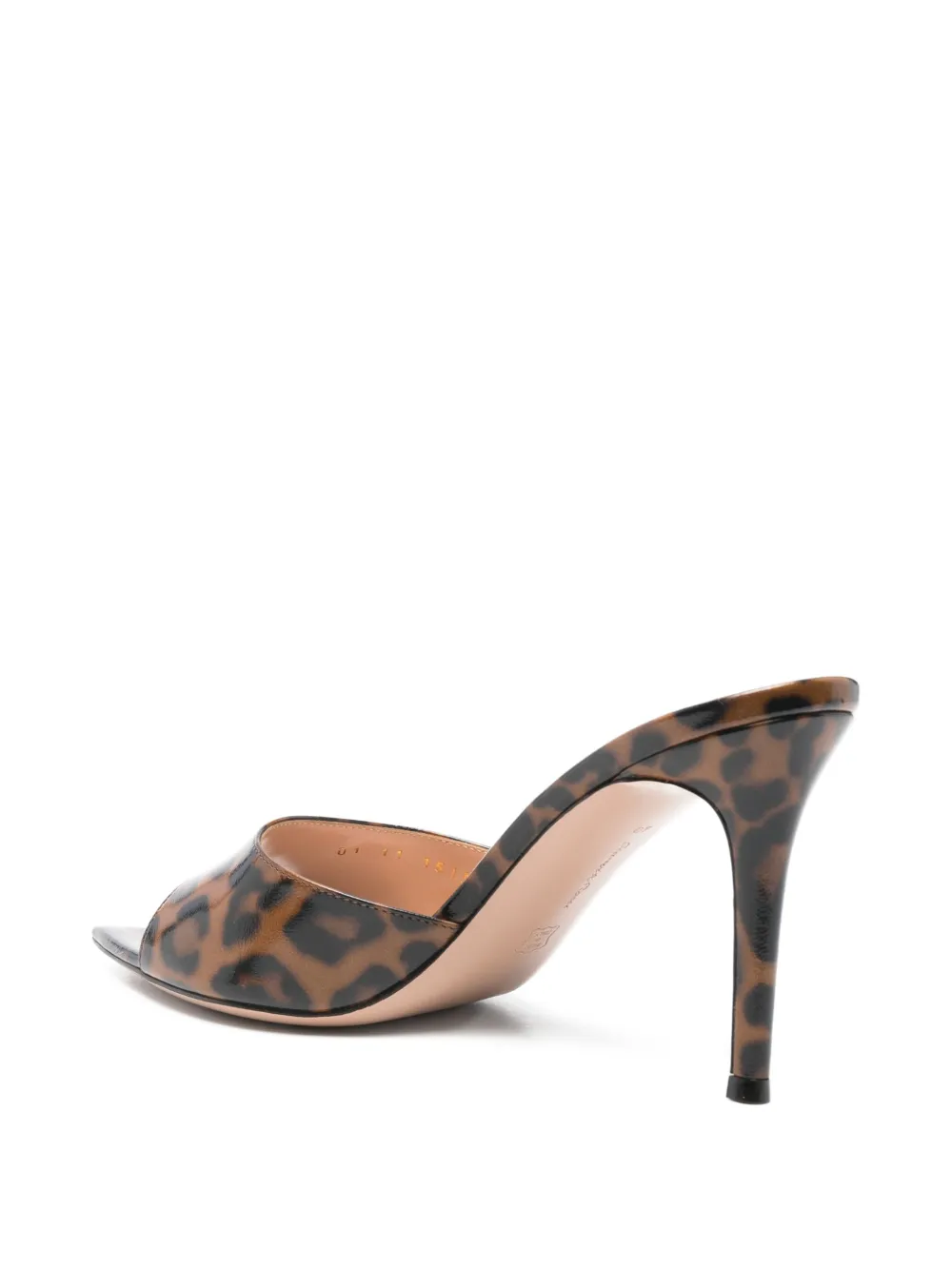 Gianvito Rossi 85mm Elle leather heeled sandals Bruin