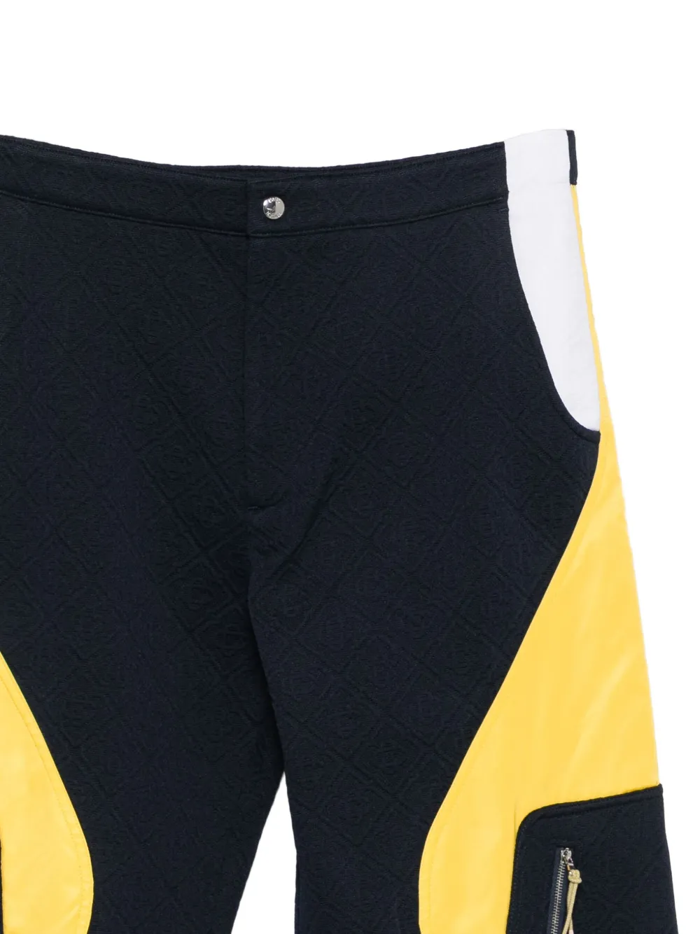 Casablanca Broek met textuur en vlakken Zwart