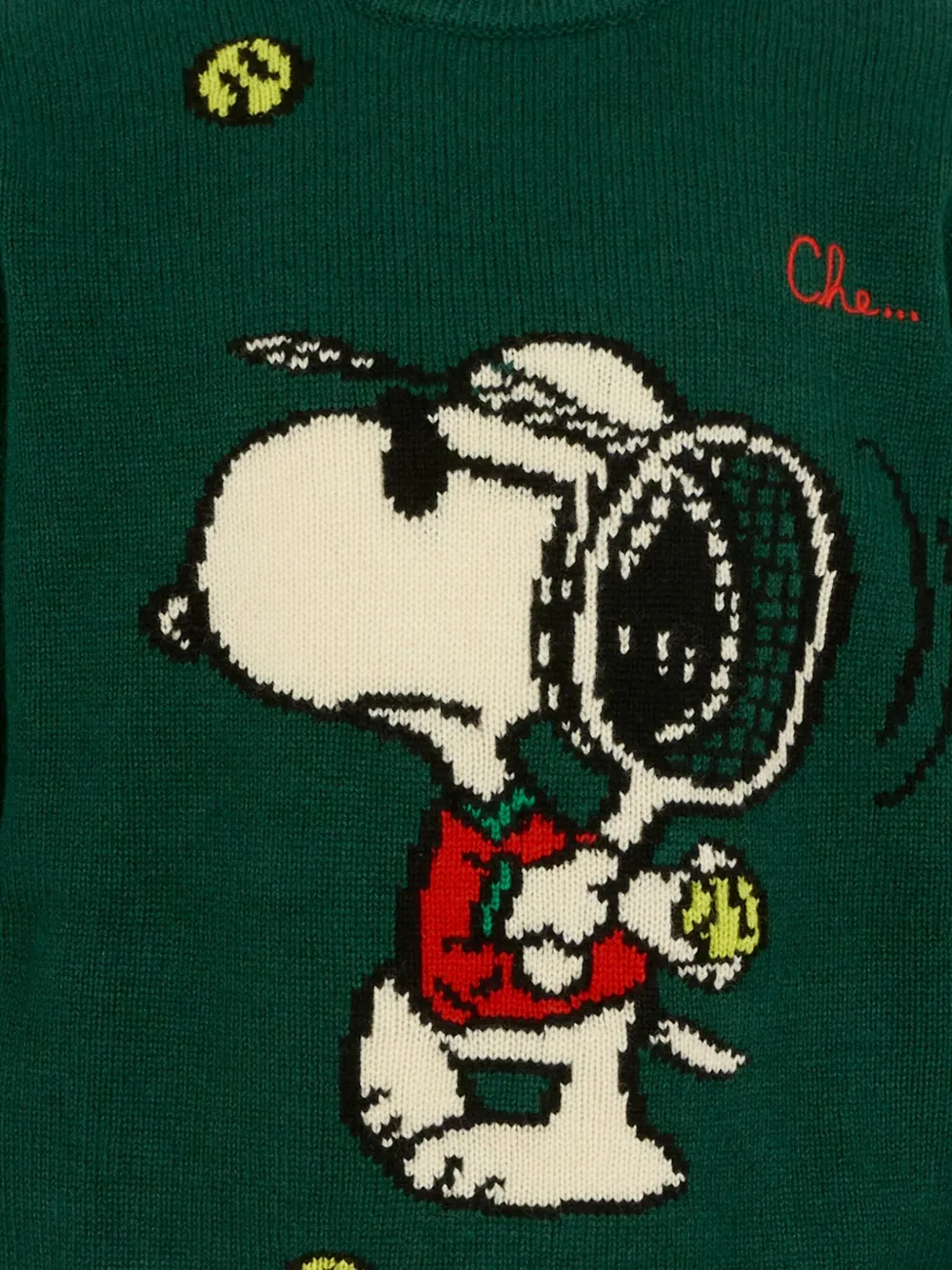 MC2 Saint Barth Kids Snoopy Tennis trui Groen