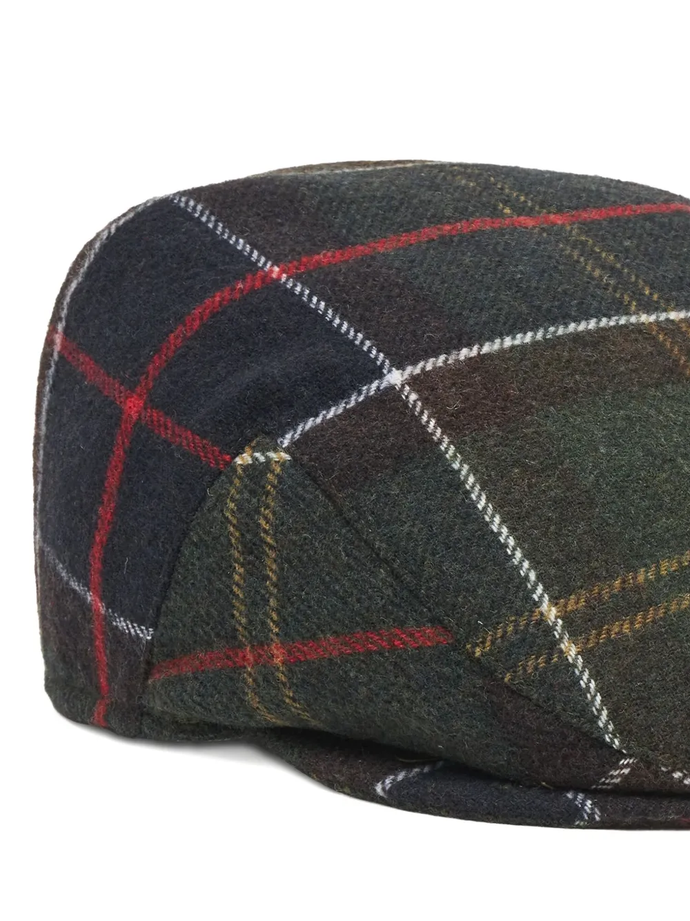 Barbour Tartan Baker Boy Hat In Green