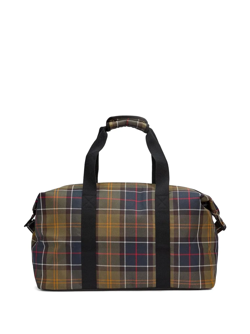 Barbour Checked Travel Bag In Green