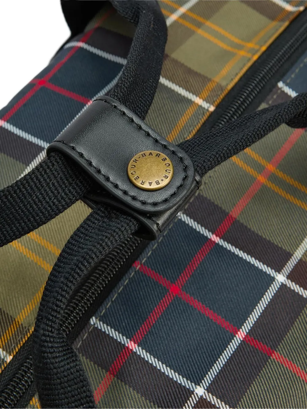 Barbour Checked Travel Bag In Green