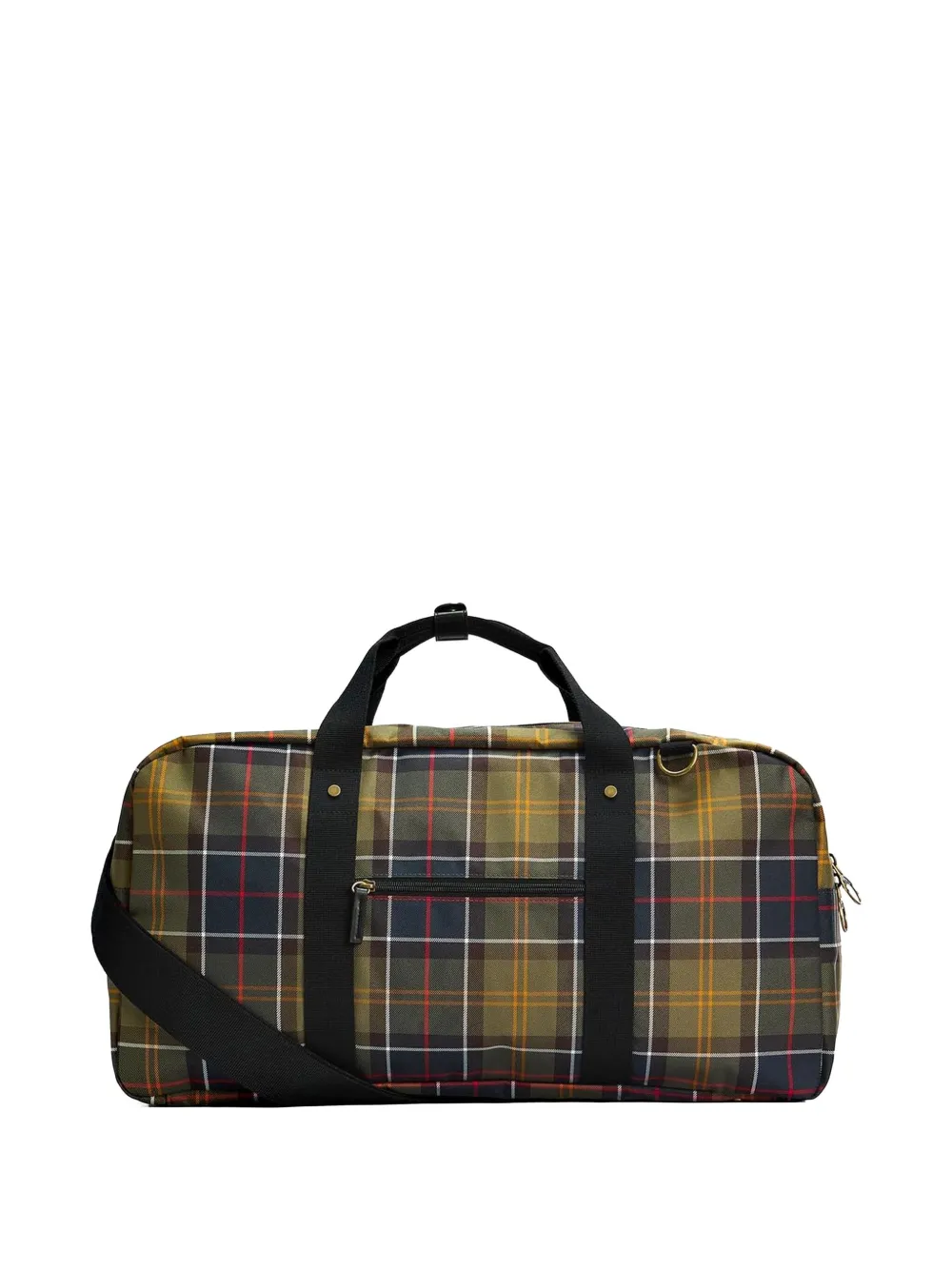 Barbour Checked Travel Bag In Green