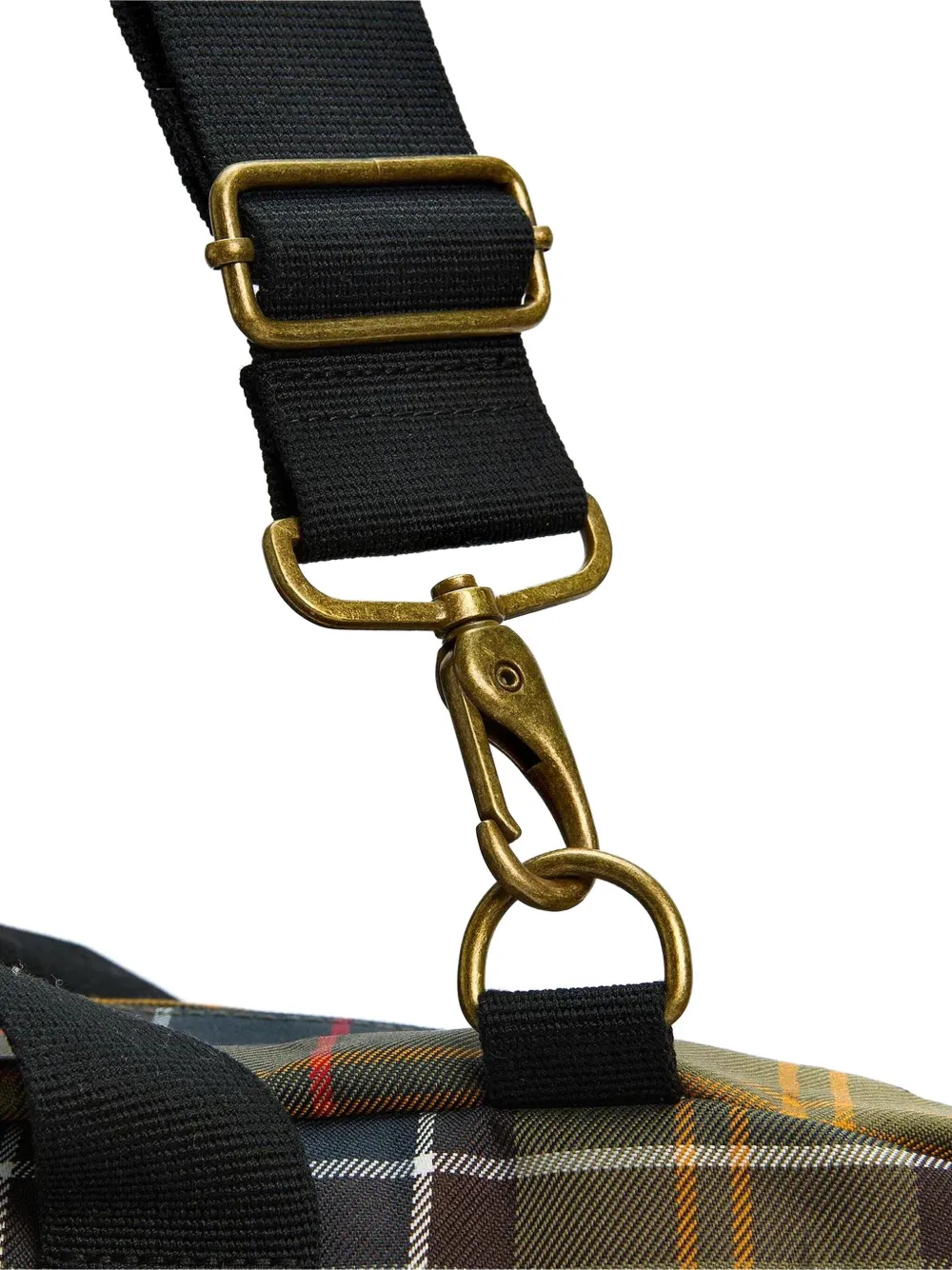 Barbour Checked Travel Bag In Green