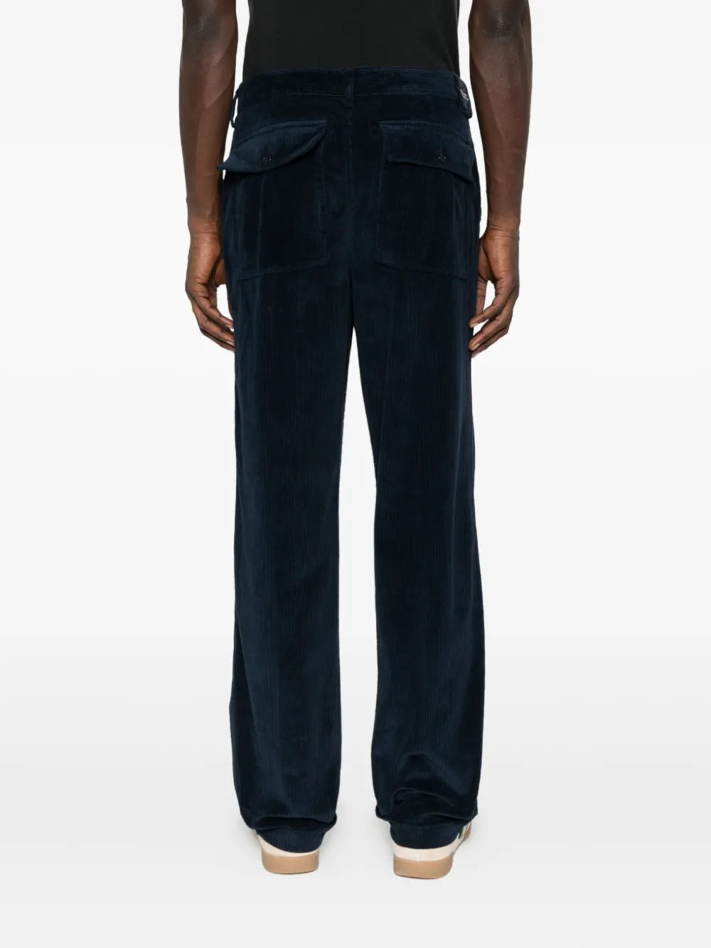 120% Lino Ribfluwelen broek Blauw