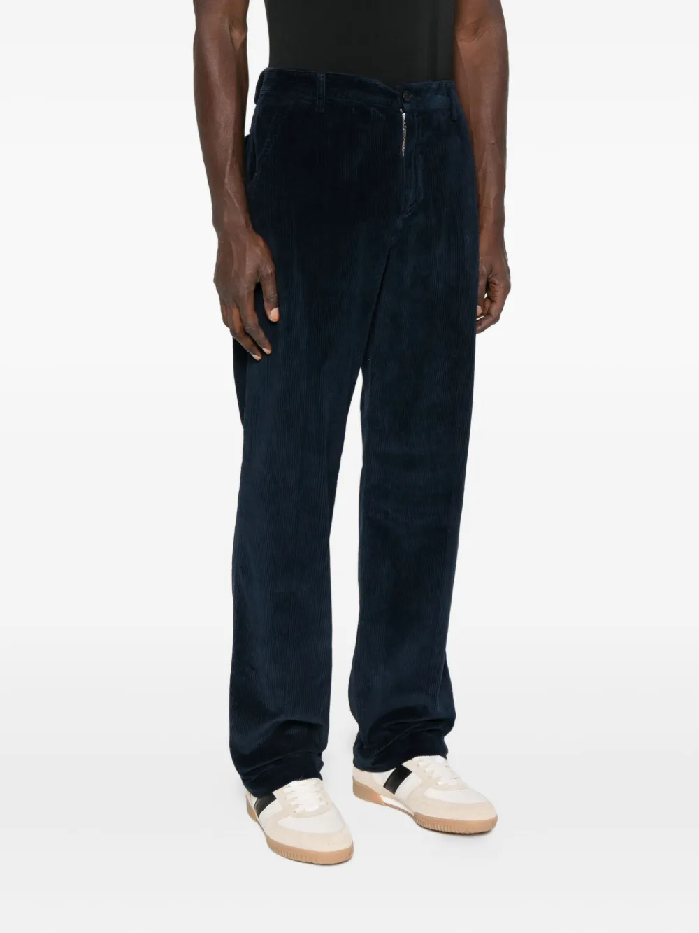 120% Lino Ribfluwelen broek Blauw