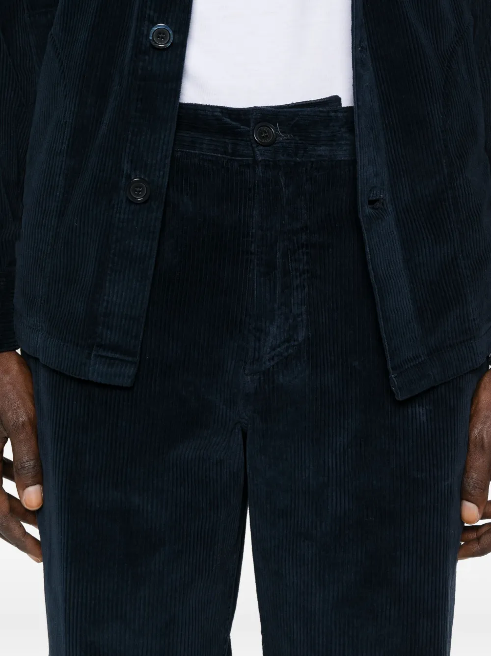 120% Lino Ribfluwelen broek Blauw