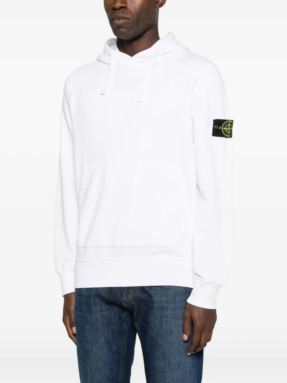 Stone Island Hoodie met logopatch Wit