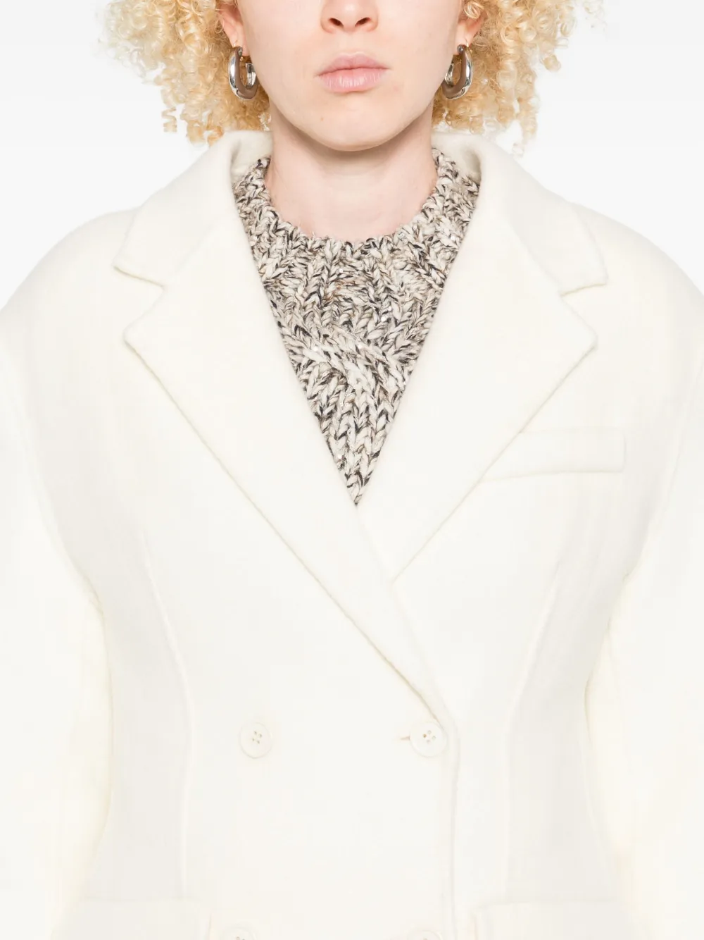 P.a.r.o.s.h Cappotto Doppiopetto Burro In White