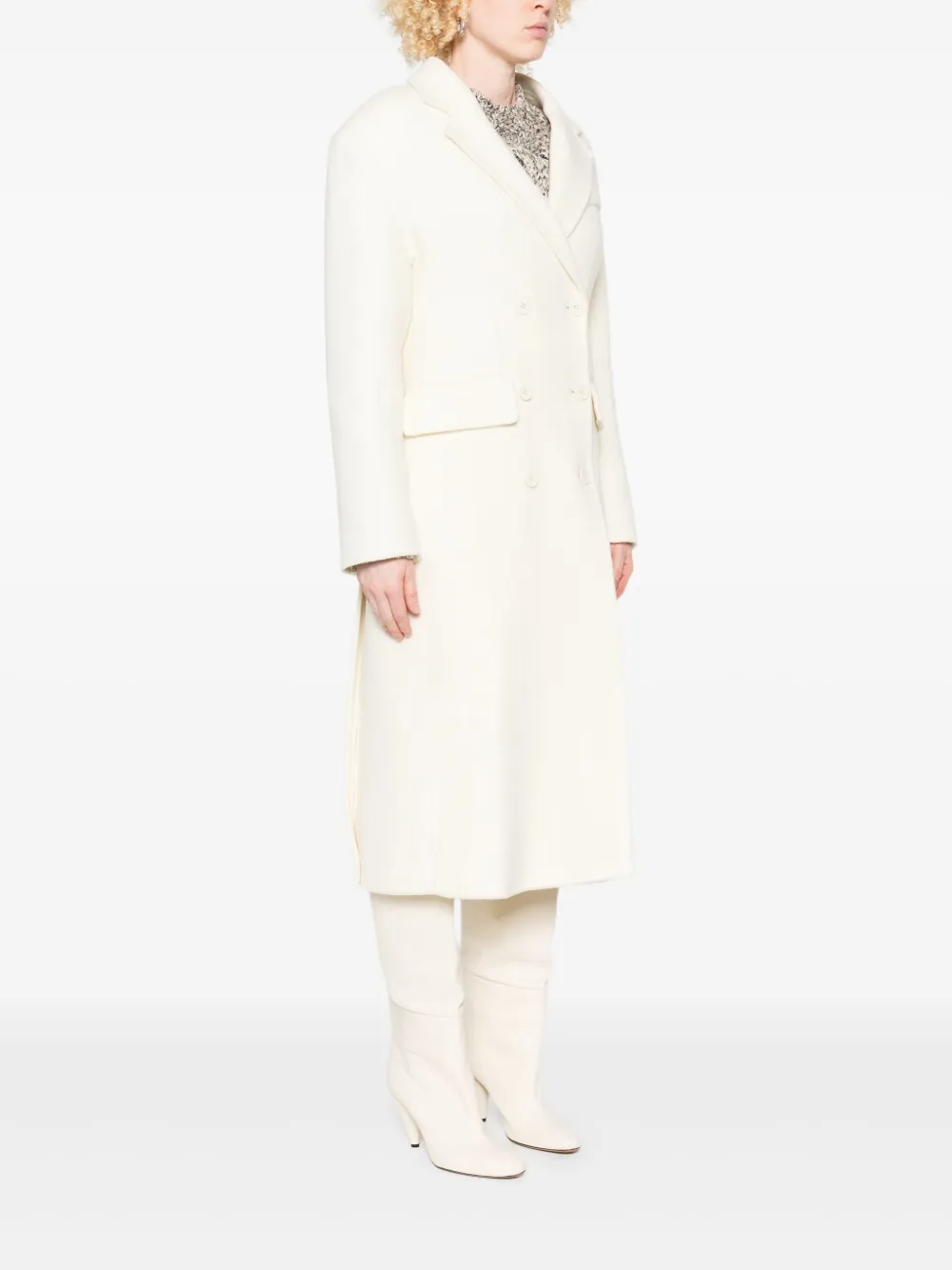 P.a.r.o.s.h Cappotto Doppiopetto Burro In White