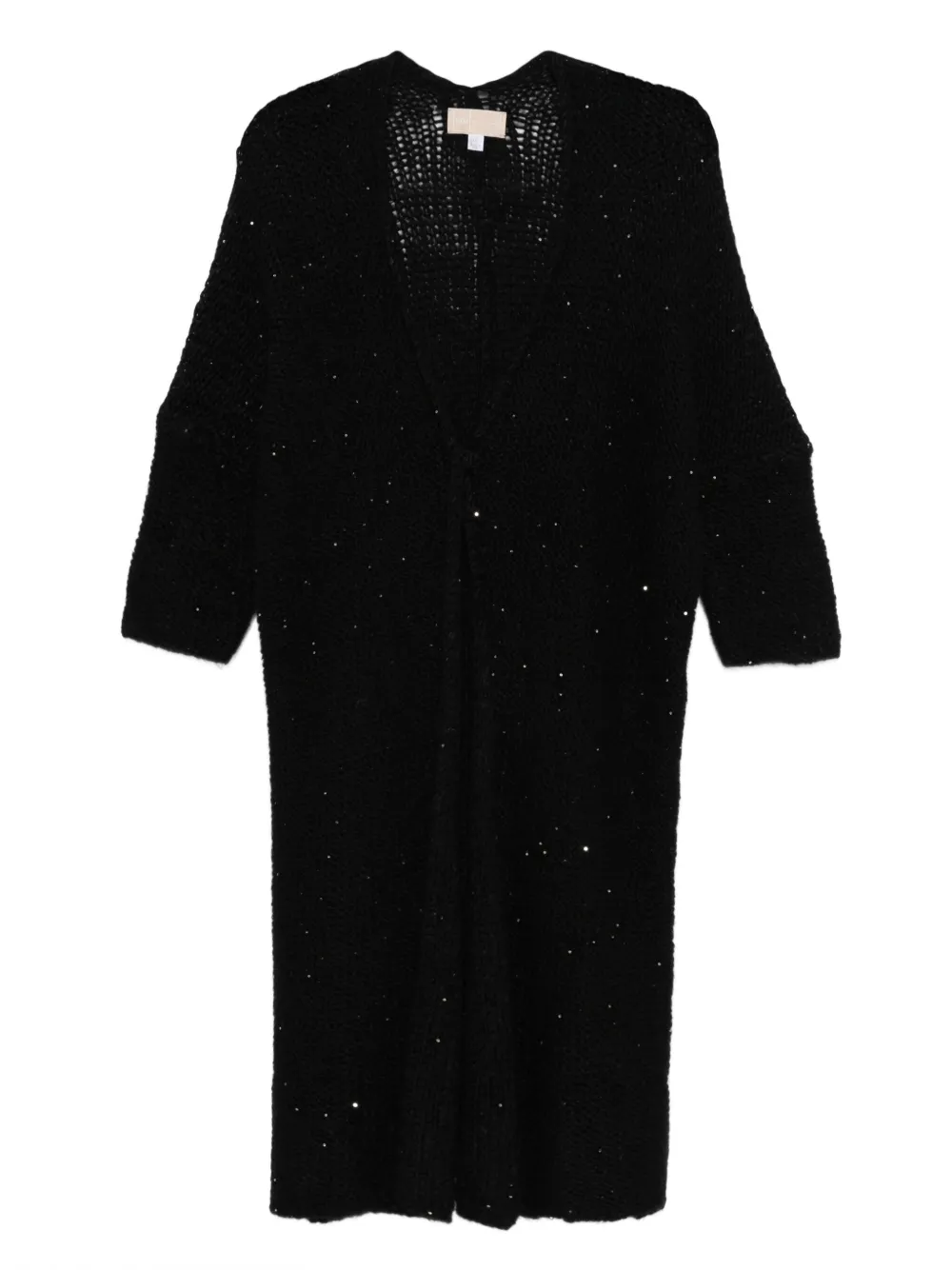 120% Lino sequin-embellished cardigan - ブラック 120% Lino sequin-embellished cardigan - ブラック