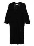 120% Lino sequin-embellished cardigan - Black