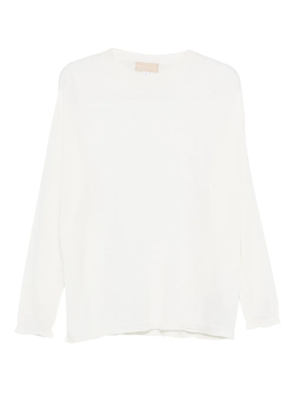 120% Lino long-sleeve round-neck sweater - ホワイト 120% Lino long-sleeve round-neck sweater - ホワイト