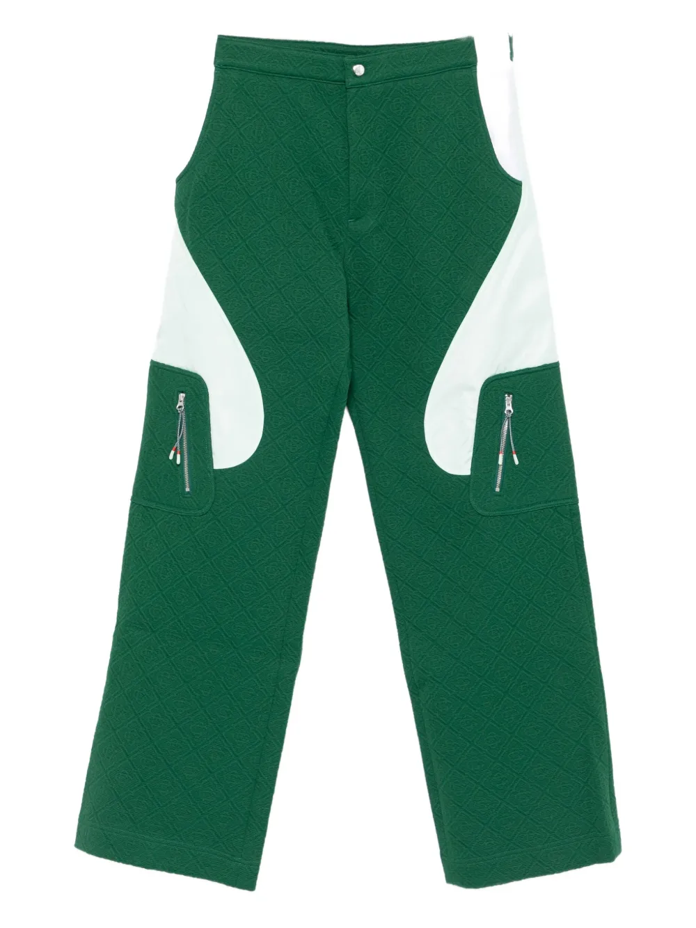 Casablanca quilted panelled trousers - Verde