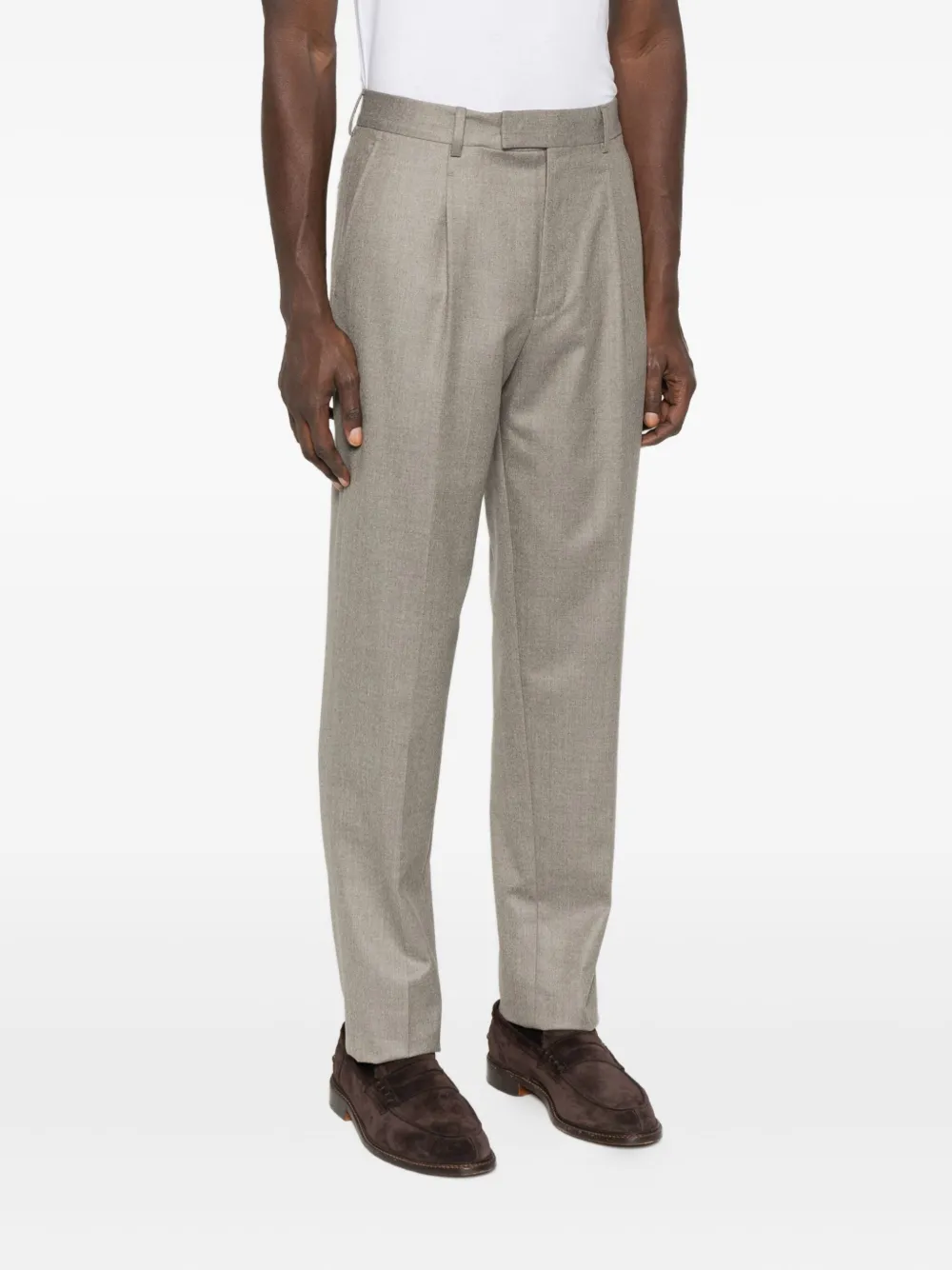 Zegna Geplooide broek Beige