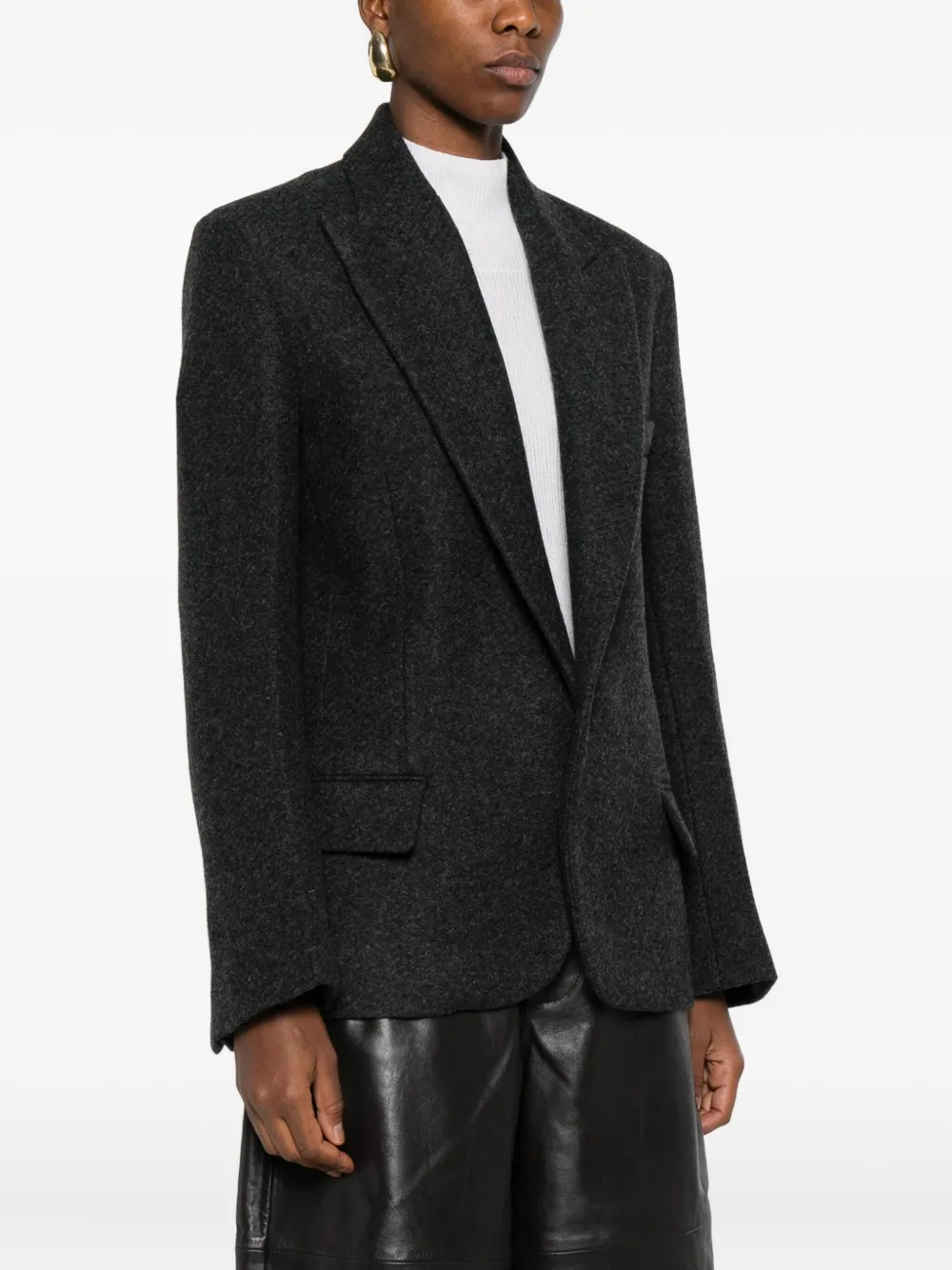 Victoria Beckham Single-breasted Jacket In Gray