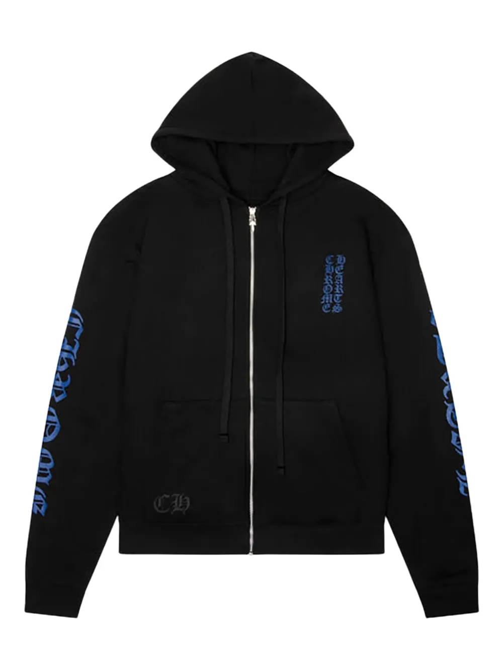 Chrome Hearts zip-up thermal hoodie | Black | Image 1