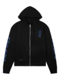 Chrome Hearts zip-up thermal hoodie - Black