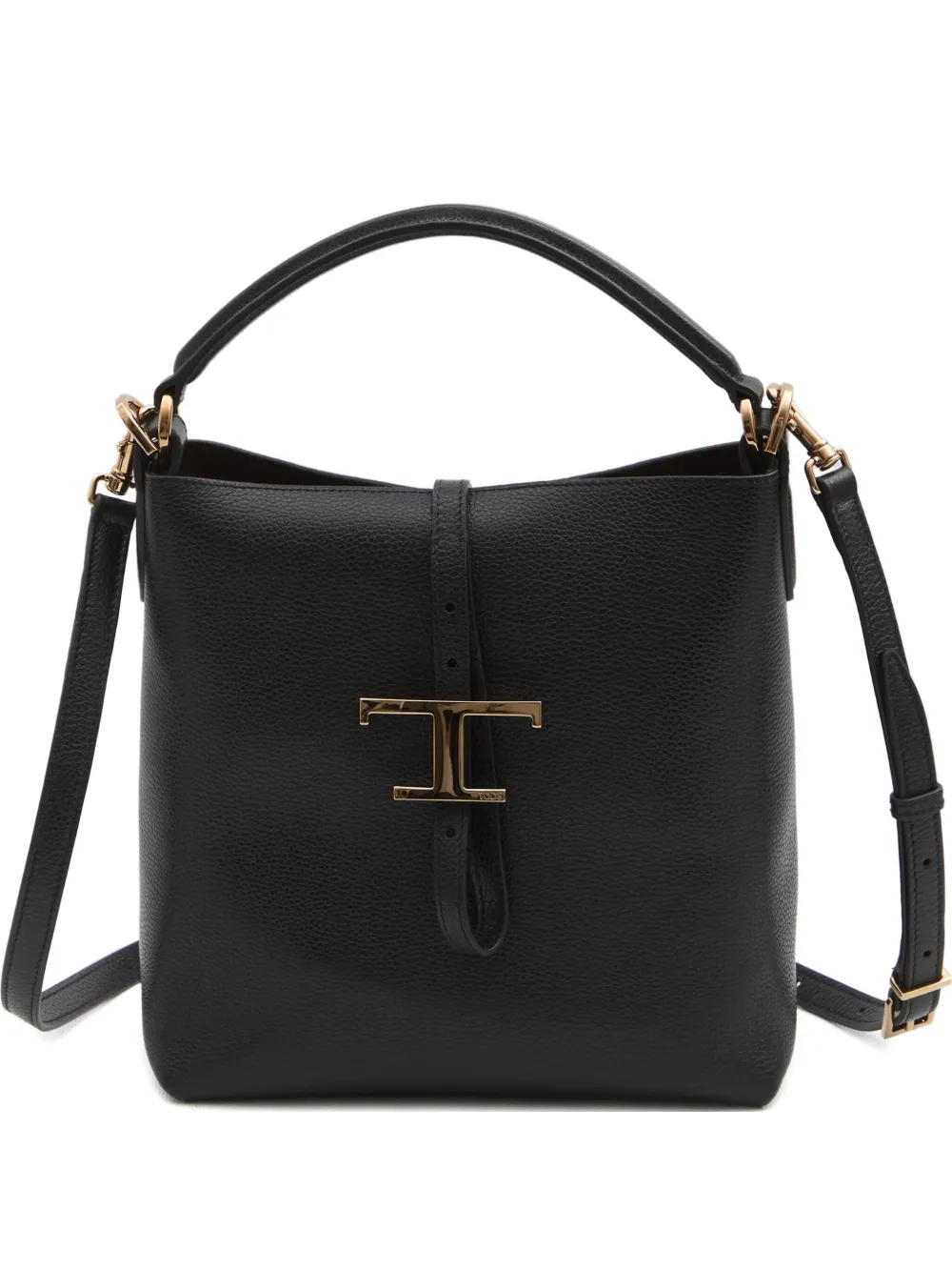 Tod's T-timeless Mini Leather Bucket In Black