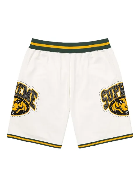 Supreme tiger-logo studded basketball shorts