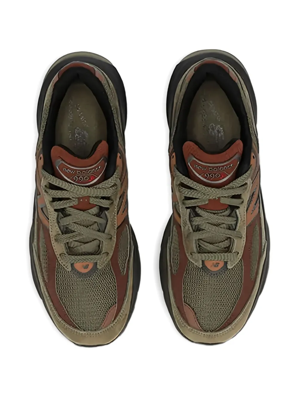 New Balance 990v6 sneakers met vlakken Bruin