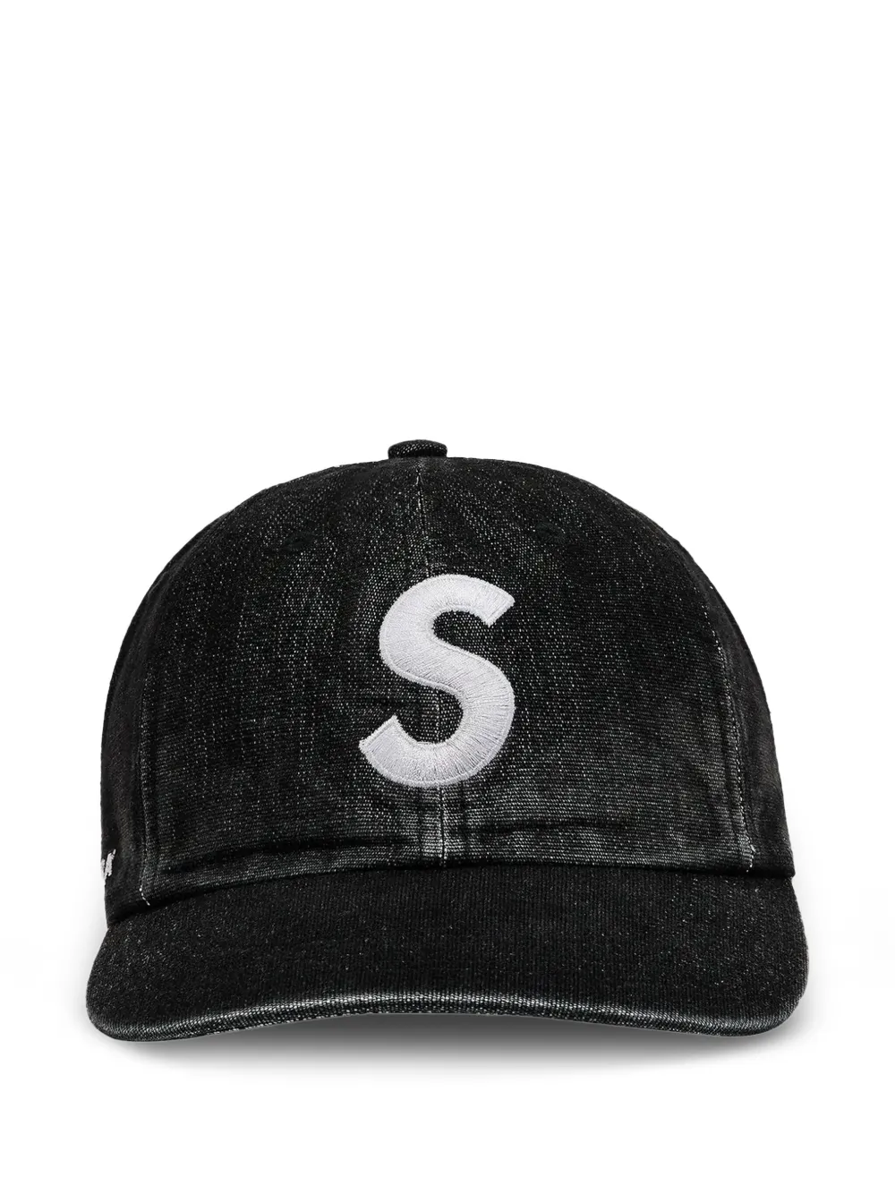 Supreme Cordura Denim S Logo Cap In Black