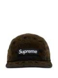 Supreme Camp flocked denim cap - Brown