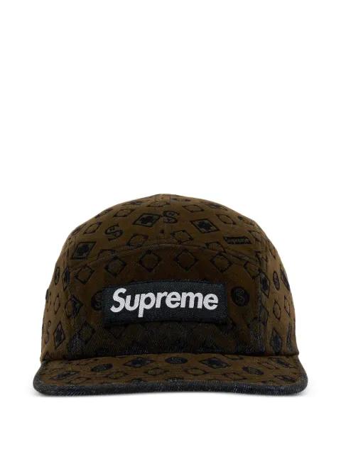 Supreme Camp flocked denim cap
