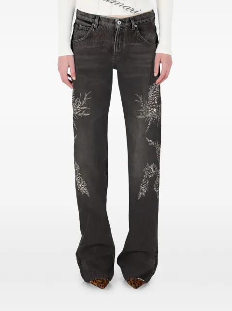 Blumarine eyelet-embellished jeans