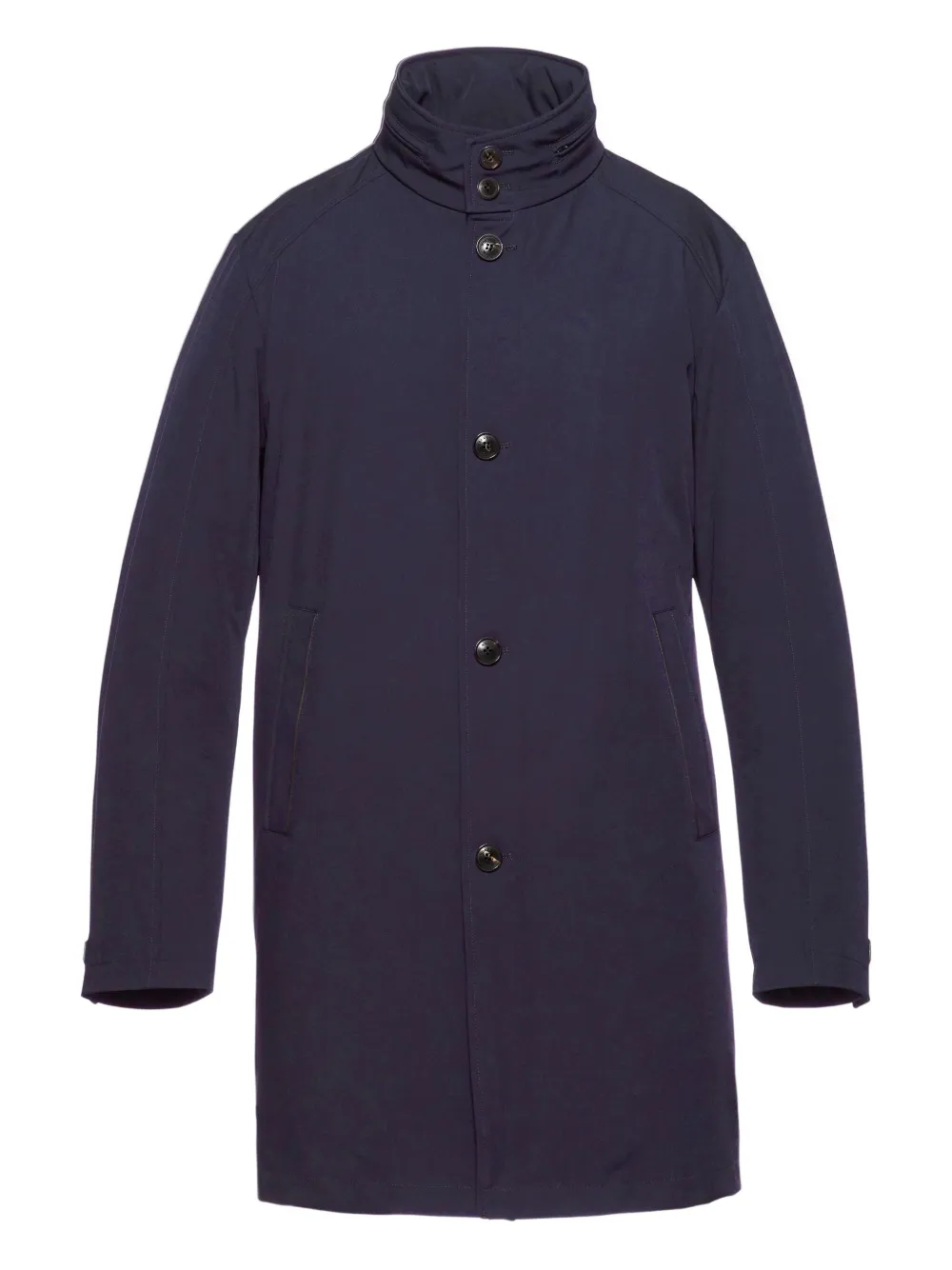 Norwegian Wool Long Traveler Coat In Blue