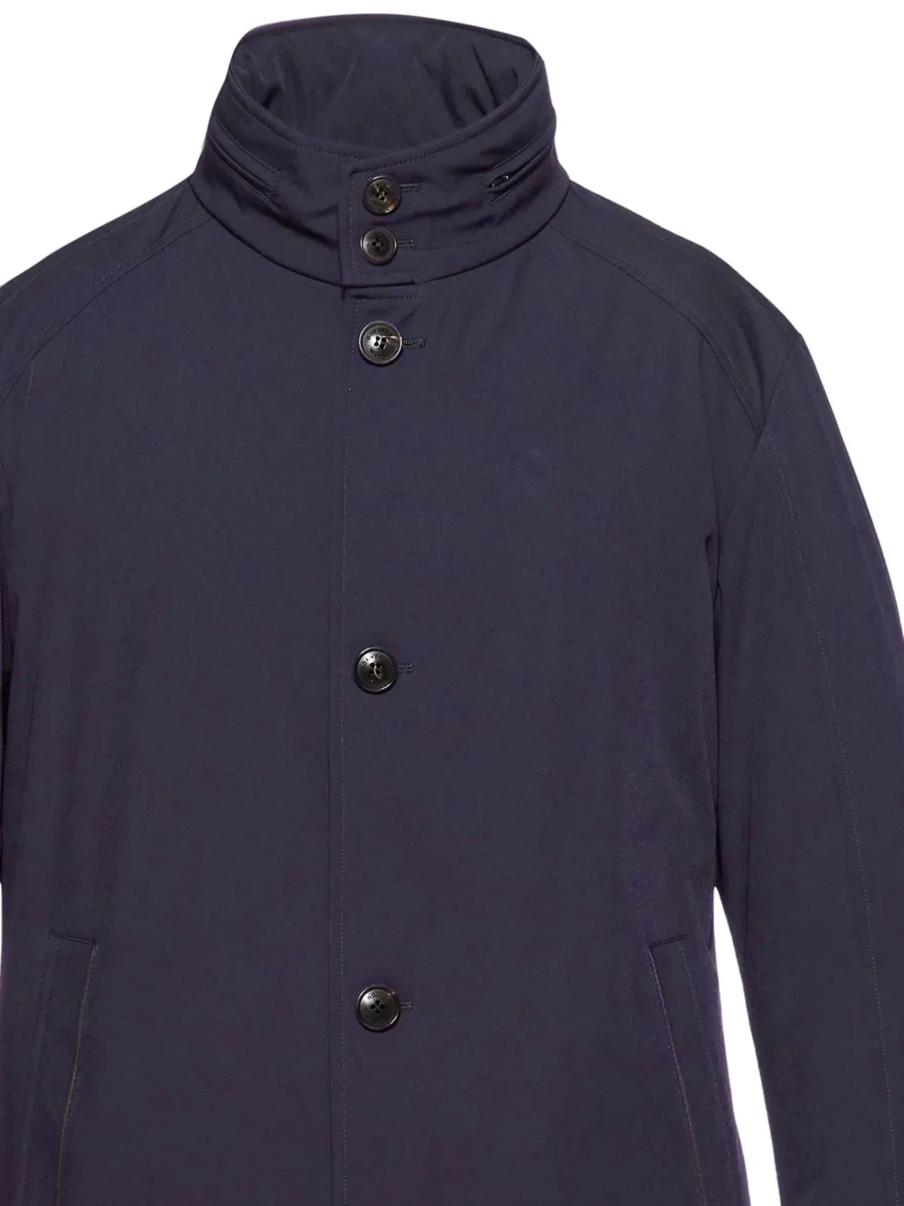 Norwegian Wool Long Traveler Coat In Blue
