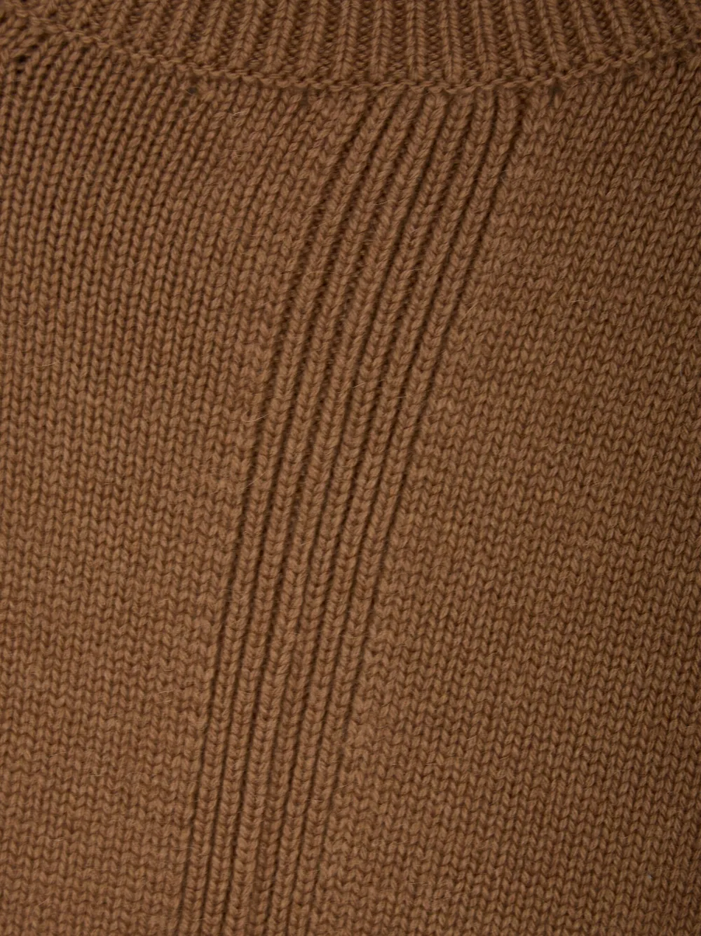 Jil Sander Asymmetric Wool Sweater In Brown